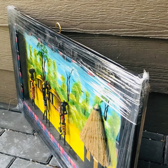 Glass Framed 3D Handmade African Wall Decor - Picture 2 of 4